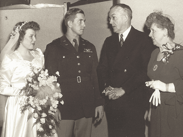 Photo: the wedding of Willard Kemp and Eleanor Huse