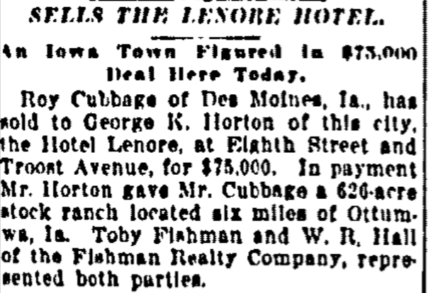 An article about George Horton, Kansas City Star newspaper article 23 May 1919