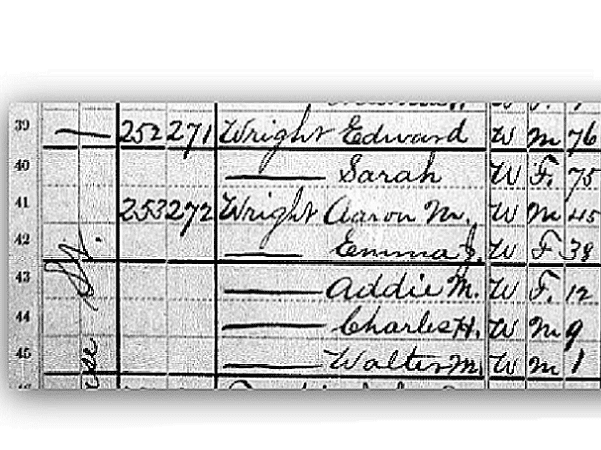 Source: GenealogyBank, “United States Census, 1880,” database with images, GenealogyBank (https://genealogybank.com/#), Charles H Wright, Harrison, Westchester, New York, United States. (Original index: United States Census, 1880, FamilySearch, 2014).
