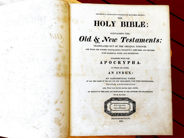 Photo: a family Bible