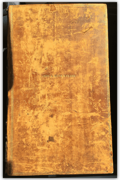 Photo: cover of the family Bible of Amos and Olive Clark