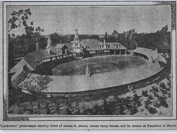 Photo: the stables at the estate of James Hobart Moore