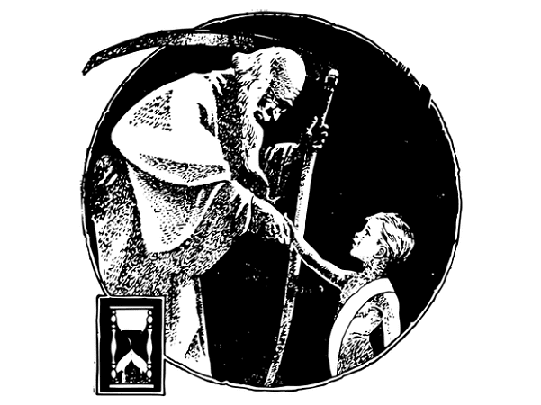 Illustration: Father Time welcomes the New Year