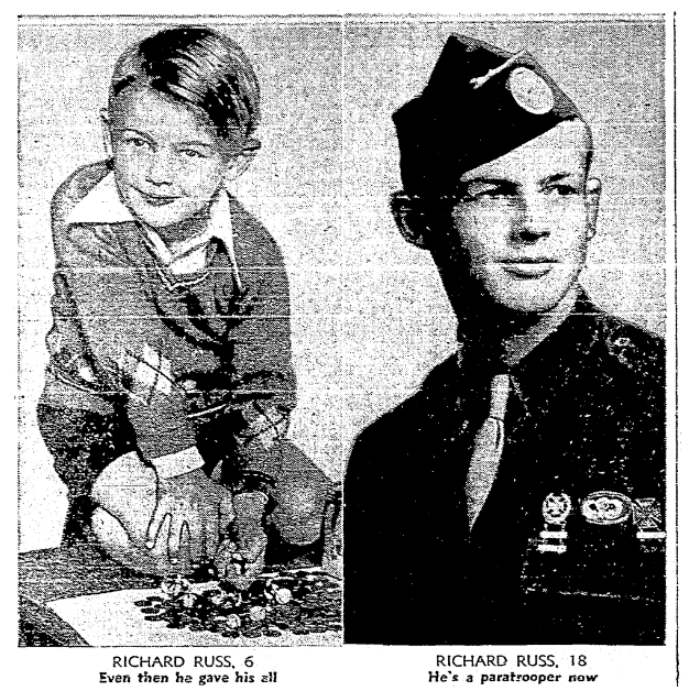 An article about Dick Russ, San Francisco Chronicle newspaper article 18 December 1942