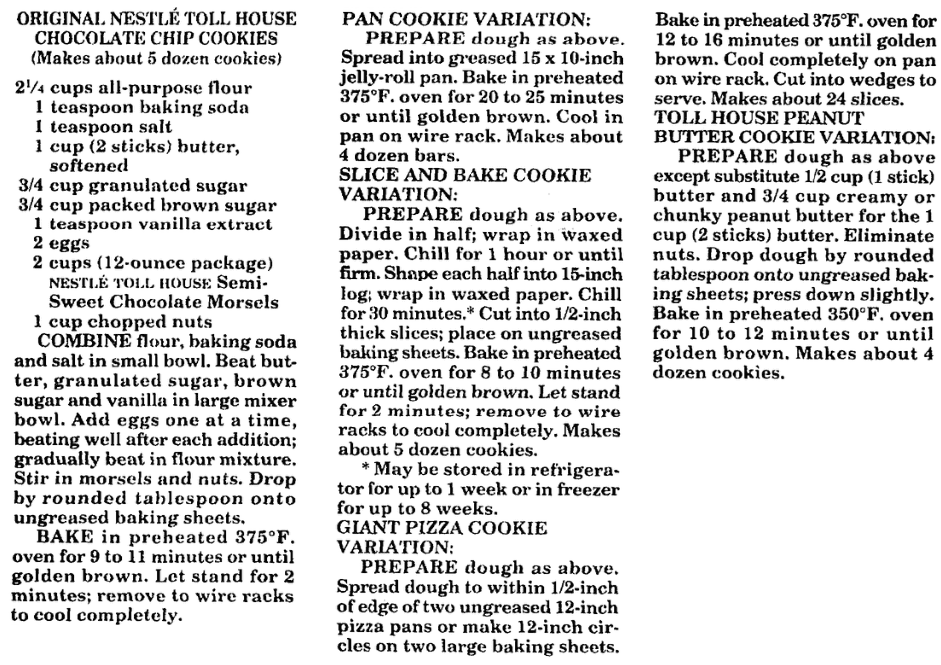 Cookie recipes, St. Albans Daily Messenger newspaper article 31 January 1996