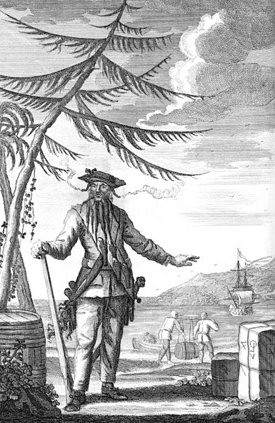Illustration: Edward Teach, a.k.a. “Blackbeard,” c. 1736
