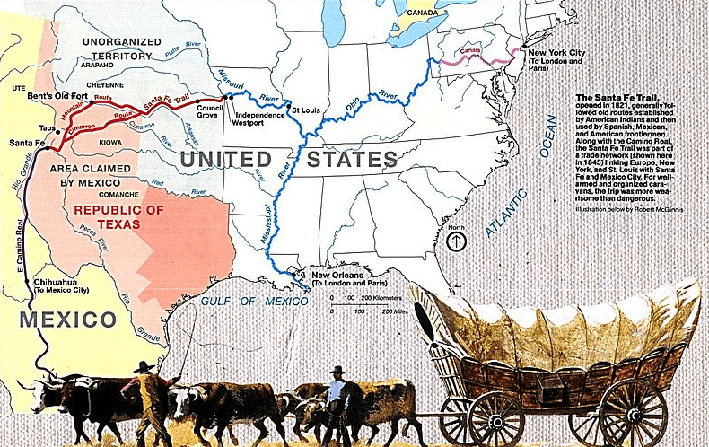 Map: Santa Fe Trail