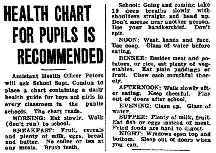 An article about washing hands, Cincinnati Post newspaper article 19 March 1917