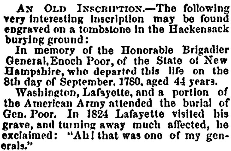 An article about Enoch Poor, Daily Eastern Argus newspaper article 16 August 1869