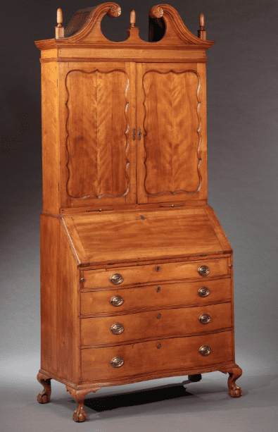 Photo: Chippendale Serpentine Front Secretary attributed to Enoch Poor