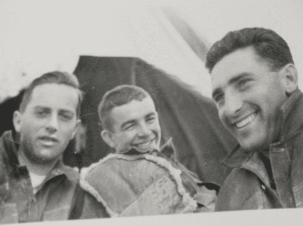 Photo: (l-r) Duke Ellison, Grover Cleveland Gauntt Jr. (the author’s father) and a third, unidentified man, training at Camp Roberts in central California, 1943. Credit: Casey Gauntt.