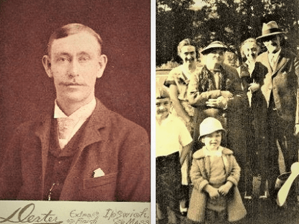 Montage: photos of George Hart and his family. Credit: Carolyn Wood Hart.