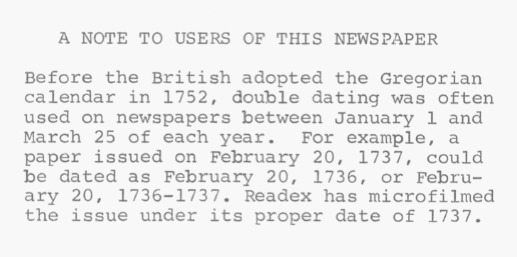 A note about the Gregorian Calendar