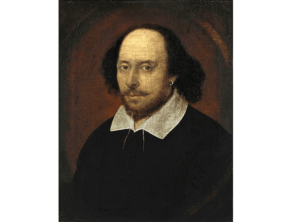 Illustration: William Shakespeare, by John Taylor(?), 1610. Credit: National Portrait Gallery, England; Wikimedia Commons.