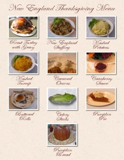 Photo: a New England Thanksgiving dinner, featuring popular side dishes