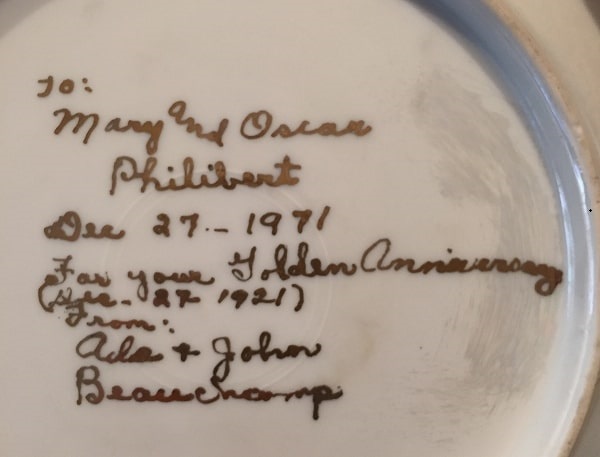 Photo: inscription on the back of that same china bowl