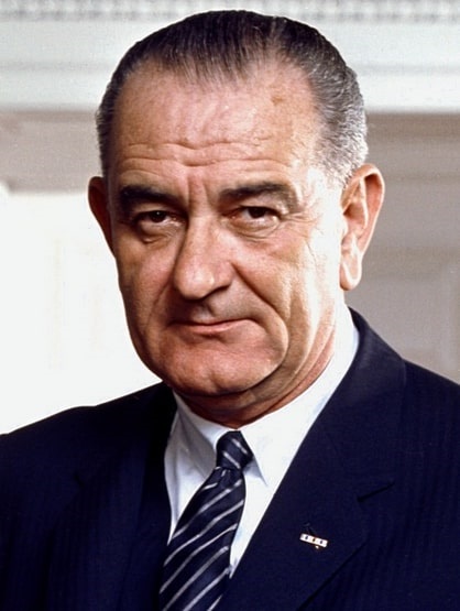 Photo: President Lyndon B. Johnson in the Oval Office in 1964