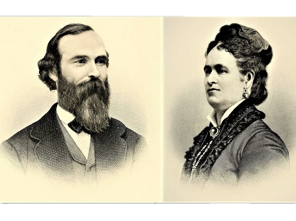 Illustration: James Leonard Plimpton and his wife Harriet Amelia Adams. Courtesy of the Society of Plimpton Descendants.