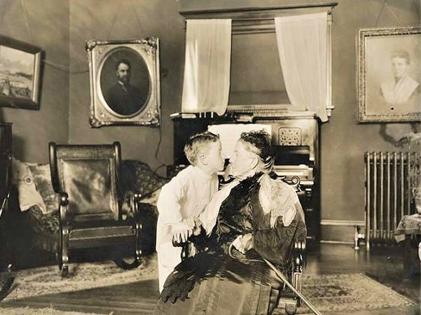 Photo: Mayflower generations: Louisa Boren Denny (1827-1916) with her great-great-grandnephew, Rolland Denny Lamping (1907-1980), son of George Butler Lamping and Edith Dillon Denny and the great-grandson of Arthur and Mary Ann Denny in Seattle, circa 1912. Credit: Wikimedia Commons.