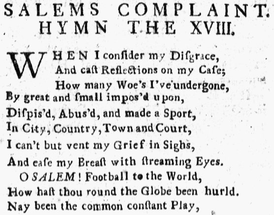 An article about football, New-York Weekly Journal newspaper 15 October 1738