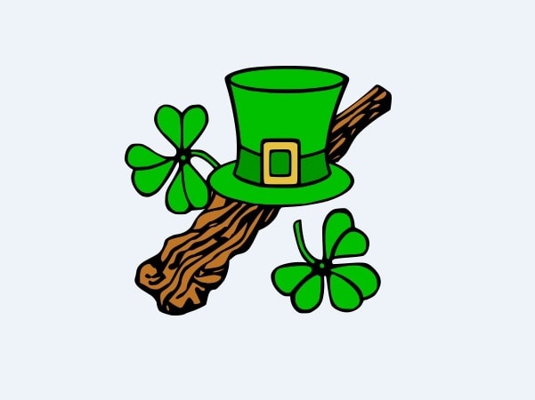 Illustration: Irish hat and shillelagh