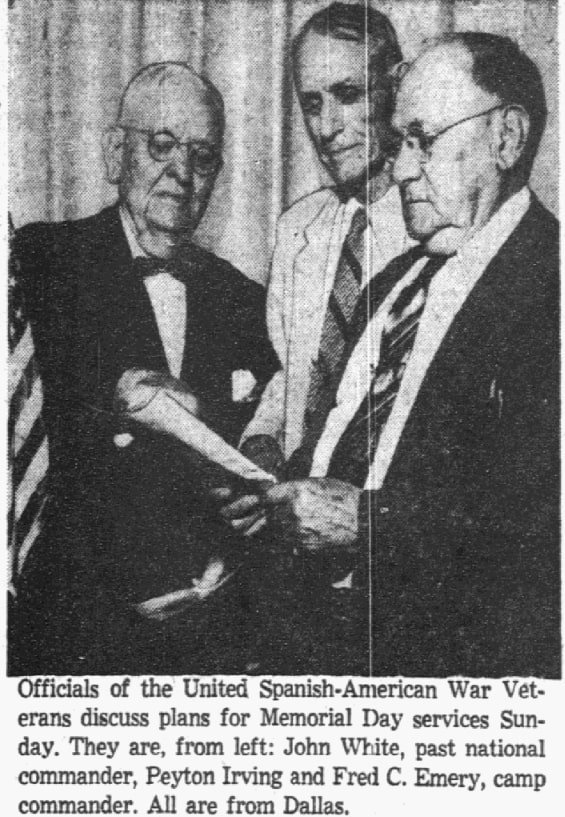 An article about Memorial Day, Dallas Morning News newspaper 26 May 1956