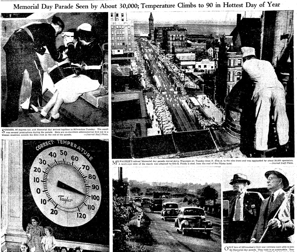 An article about Memorial Day, Milwaukee Journal newspaper 31 May 1939