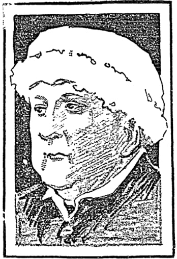 Kentucky Post (Covington, Kentucky), 17 April 1925, page 8, illustration of Sarah Bosworth Bradway