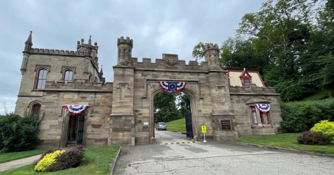 Photo: Allegheny Cemetery entrance. Credit: Gena Philibert-Ortega.