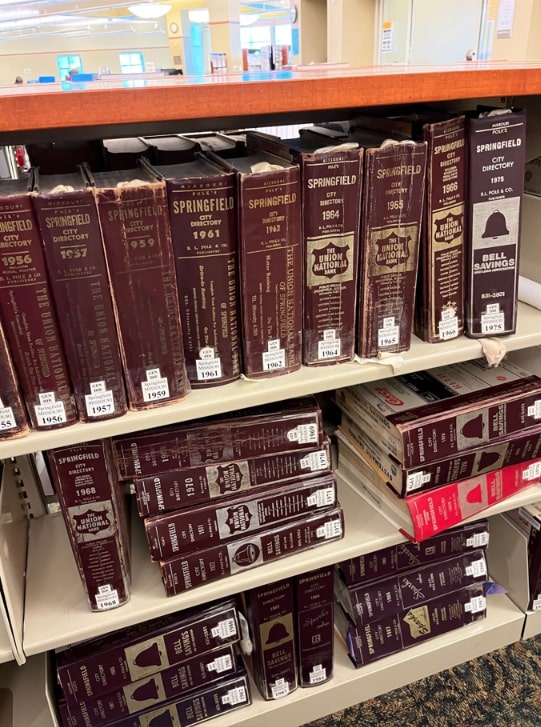 Photo: the Midwest Genealogy Center, Independence, Missouri, city directories. Credit: Gena Philibert-Ortega.
