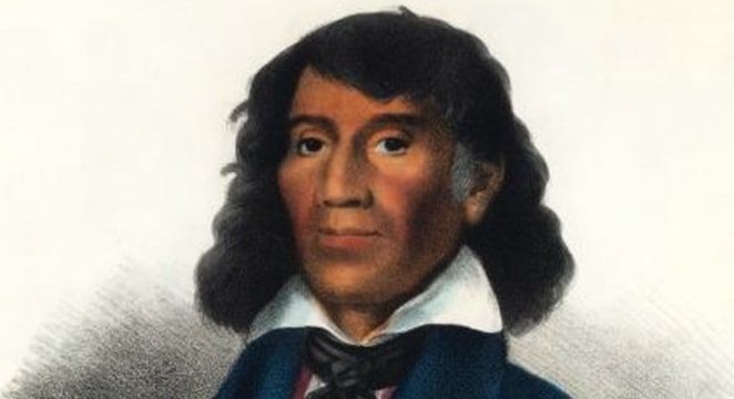 Illustration: a close-up of the portrait of Abraham Quary by Jerom Thompson, 1834. Credit: New York Public Library, New York.