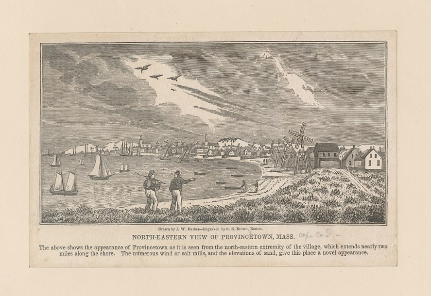 Illustration: north-eastern view of Provincetown, Massachusetts. Credit: New York Public Library’s Digital Library; Wikimedia Commons.