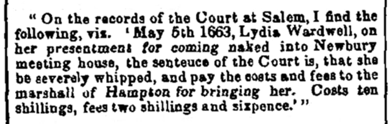 An article about Lydia Wardwell, New York Journal of Commerce newspaper 7 February 1848