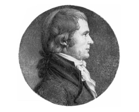 Illustration: Chief Justice John Marshall, engraving by Saint-Mémin, 1808. Credit: Library of Congress, Prints and Photographs Division.