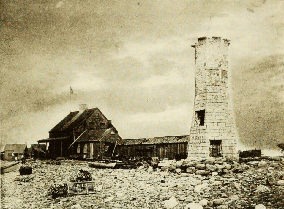 Photo: Scituate Lighthouse, from the DAR book “Old Scituate,” 1921. Credit: Massachusetts Daughters of the American Revolution, Chief Justice Cushing Chapter.