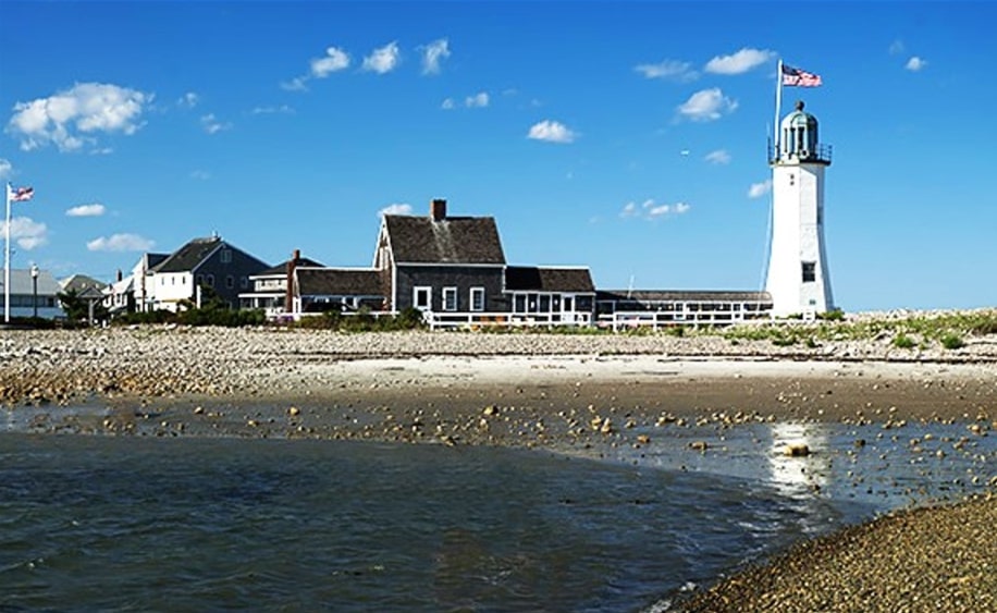 Photo: Scituate Lighthouse after undergoing several restorations. Credit: Allan Wood of New England Light House History blog.