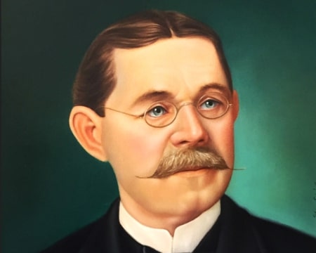 Illustration: close-up of Judge William Savage’s portrait. Credit: San Pedro Bay Historical Society.