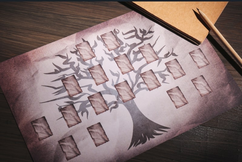 Photo: family tree template.