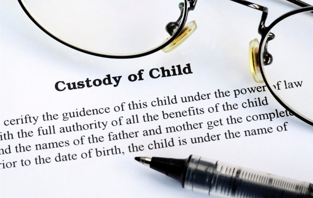 Photo: custody of child form.