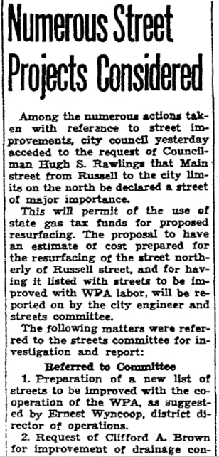 An article about the WPA, Riverside Enterprise newspaper 15 January 1941