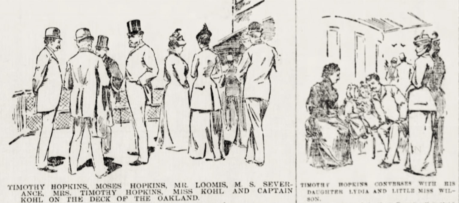 An article about Mary (Hopkins) Searles's contested will, San Francisco Examiner newspaper 11 November 1891
