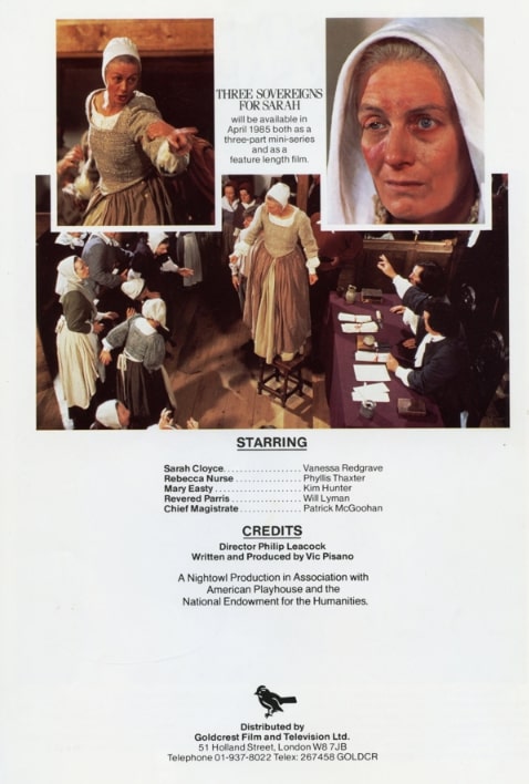 Photo: ad for the PBS mini-series “Three Sovereigns for Sarah.” Credit: Richard B. Trask.