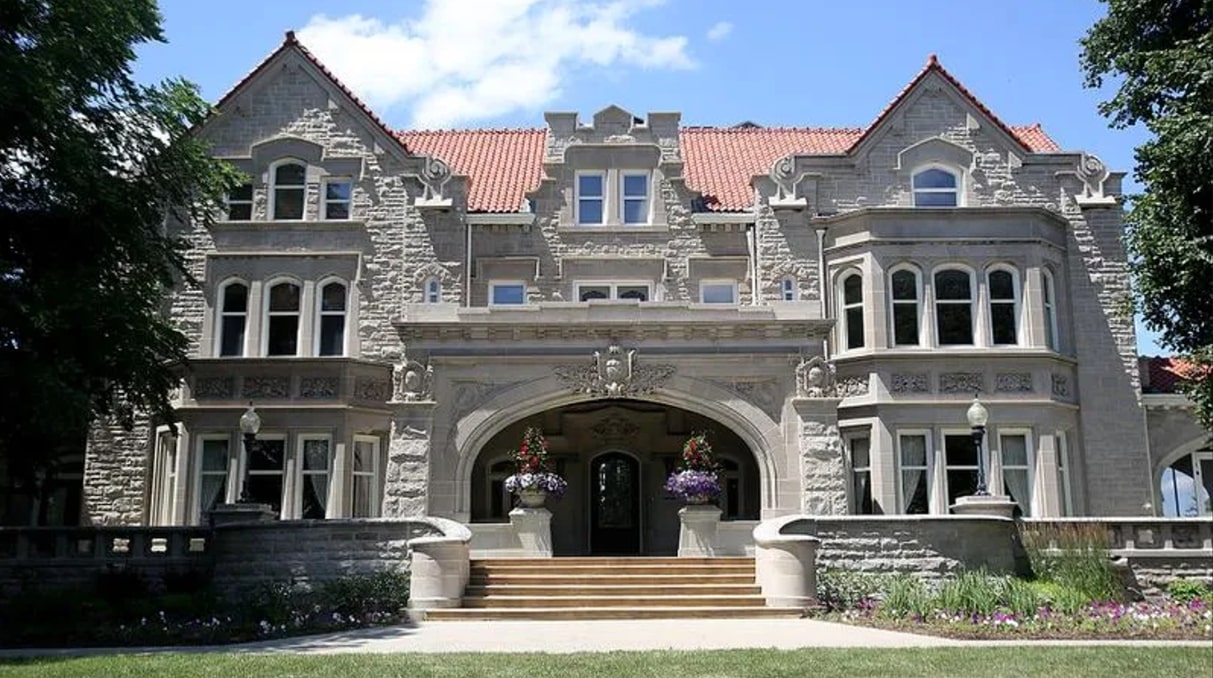 Photo: former home of Edmund and Bertha Ball, now the E.B. and Bertha C. Ball Center at Ball University. Credit: Ball University Archives.