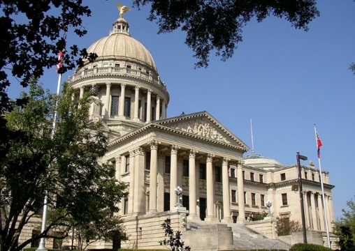 Photo: the Mississippi State Capitol in Jackson, Mississippi. Credit: Chuck Kelly; Wikimedia Commons.