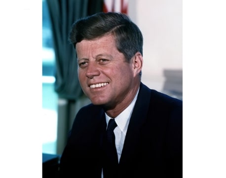 Photo: President John F. Kennedy, photographed in the Oval Office, 11 July 1963. Credit: Cecil Stoughton, White House; National Archives and Records Administration; Wikimedia Commons.