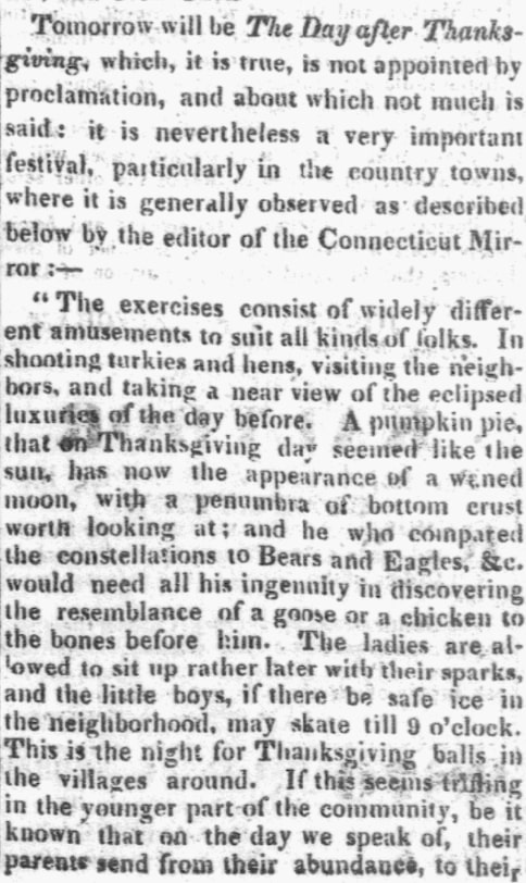 An article about Thanksgiving,