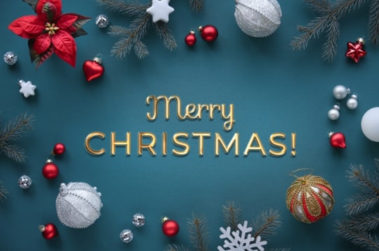 Photo: Merry Christmas display. Credit: https://depositphotos.com/home.html