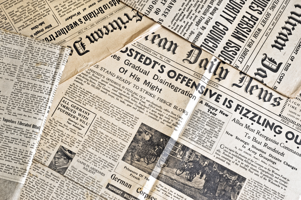 Photo: newspaper front pages.