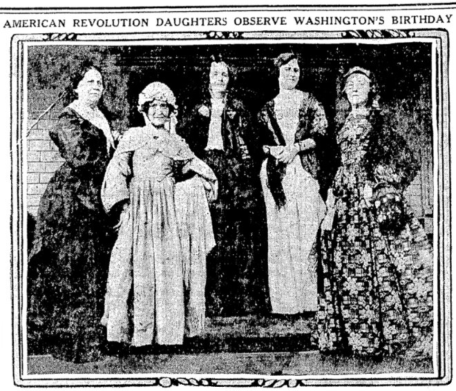 An article about the Willamette chapter of DAR celebrating Washington's birthday, Oregonian newspaper, 23 February 1926