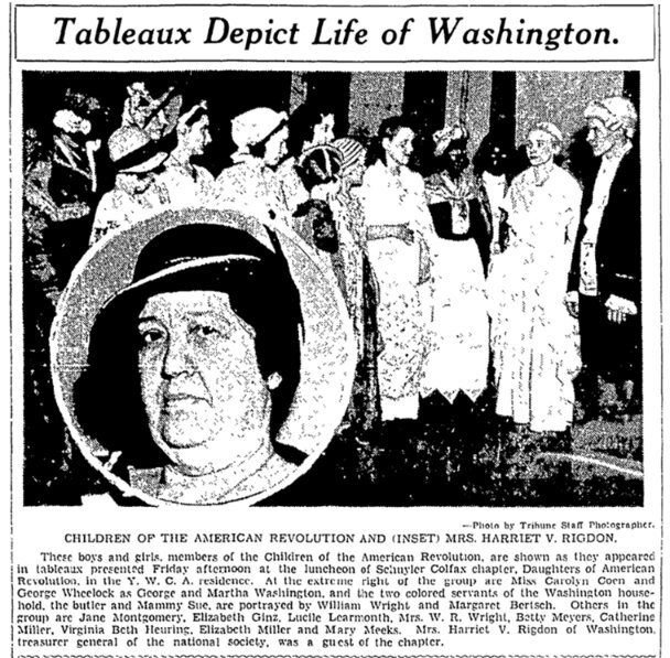 An article about celebrating Washington's birthday, South Bend Tribune newspaper 21 February 1932